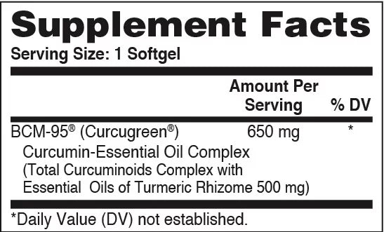 650mg Curcumin 60 Softgels L5606