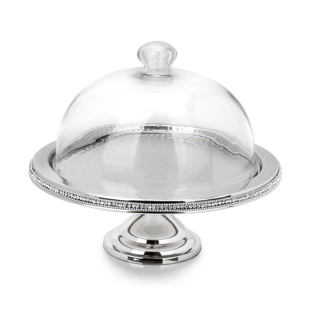 Hammared Stainless Steel Dome Cake Stand V483053