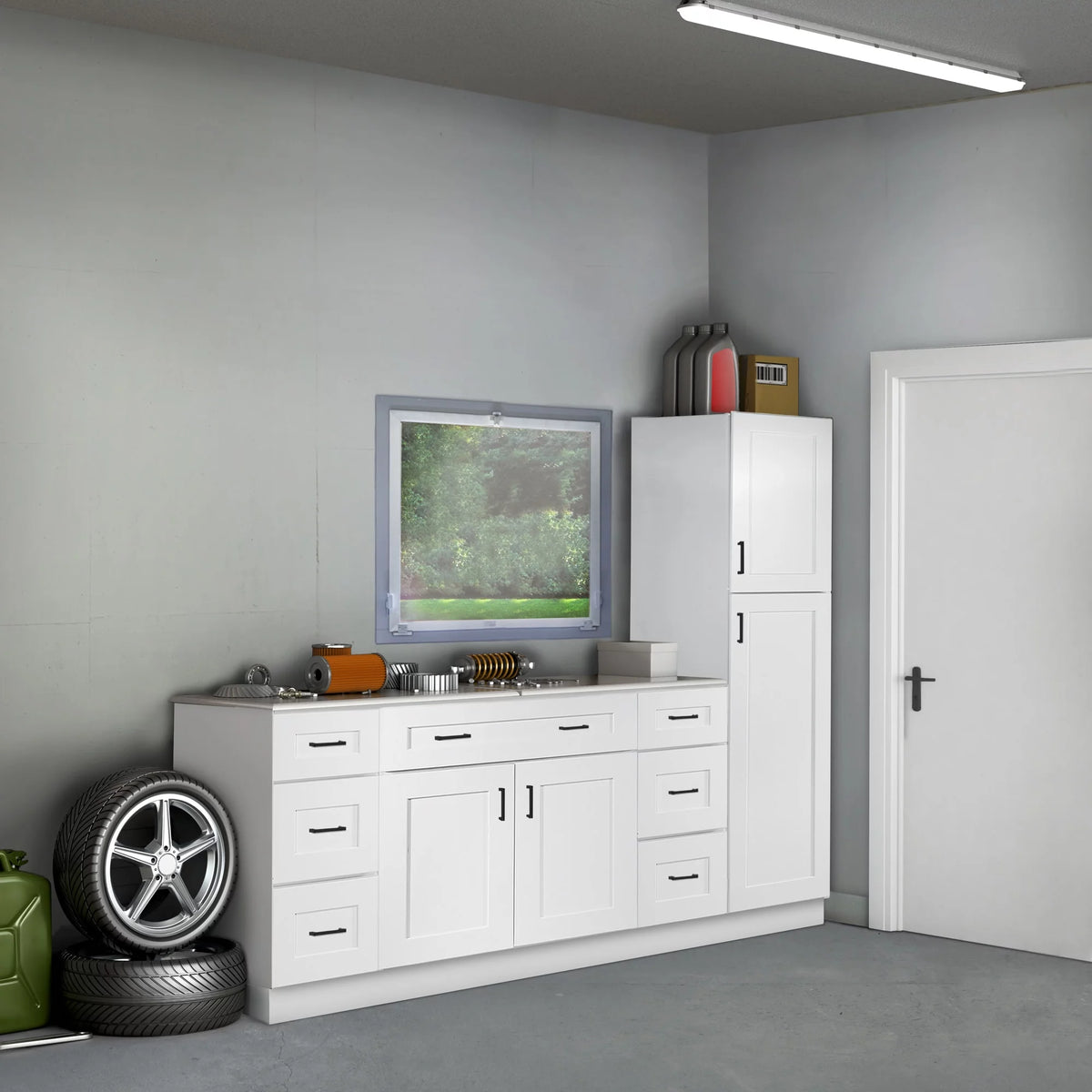 White Shaker Tall Wall Kitchen Cabinet 30x24x12 F957
