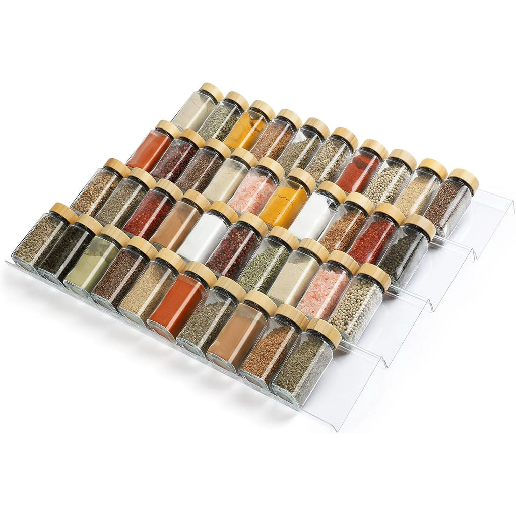 Acrylic 4 Tier Spice Drawer Organizer Rack B3146