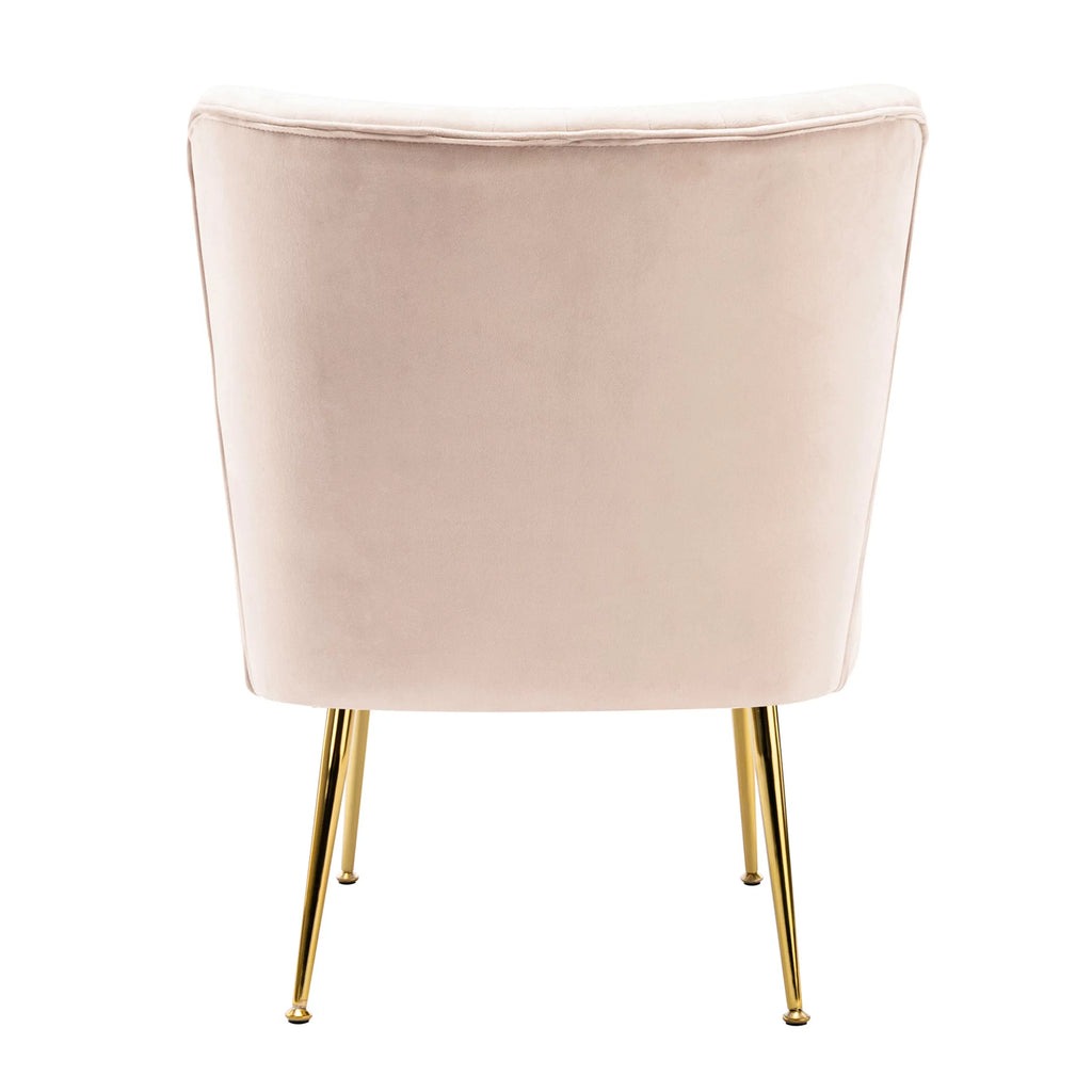 Tan Tufted Velvet Accent Chair X50100