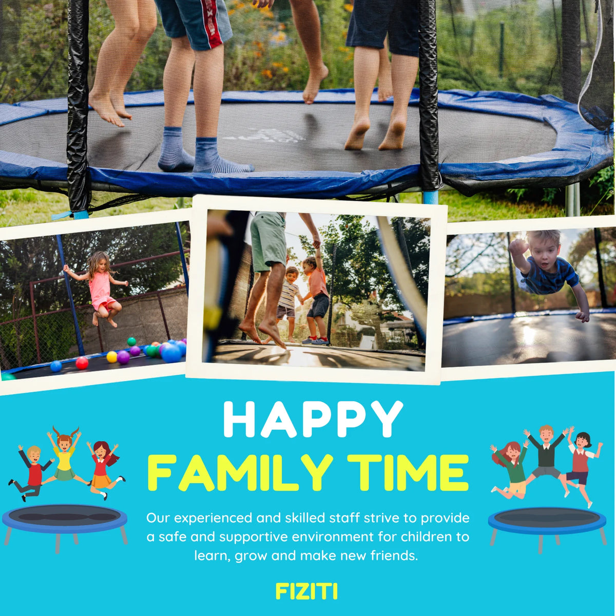16FT Outdoor Trampoline with Basketball Hoop and Ladder M756270