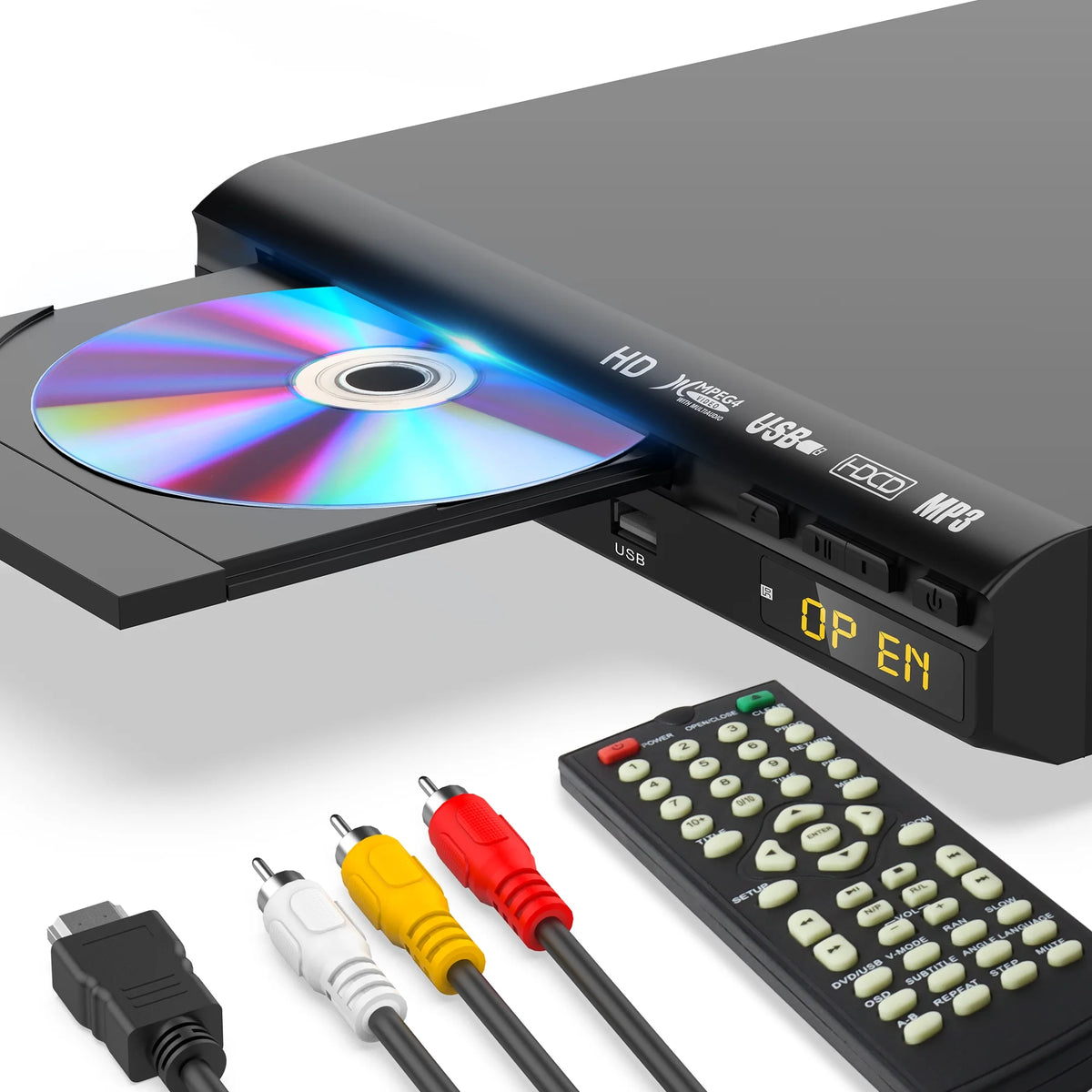 DVD Player with HD AV Coaxial Output and USB Input B609