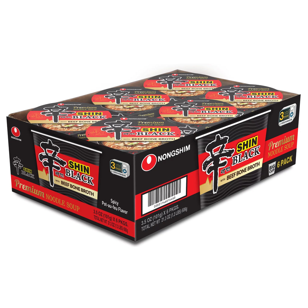 3.5oz X 6 Count Spicy Beef Bone Broth Ramen Noodle Soup Cup X5294