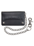 Men's Embossed Biker Leather Wallet B8035