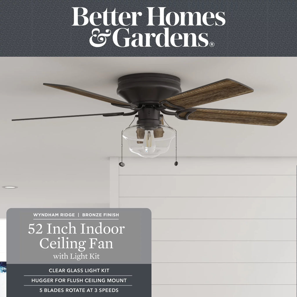 Bronze Indoor Ceiling Fan with Light N2461