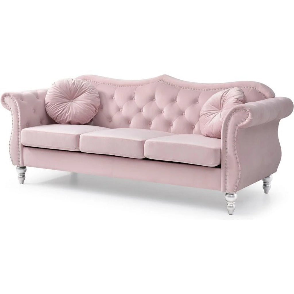 Pink 2-Piece Sofa and Loveseat Furniture Set D51309