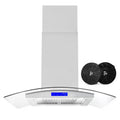 36 in. Stainless Steel Ductless Island Range Hood with Carbon Filter S490