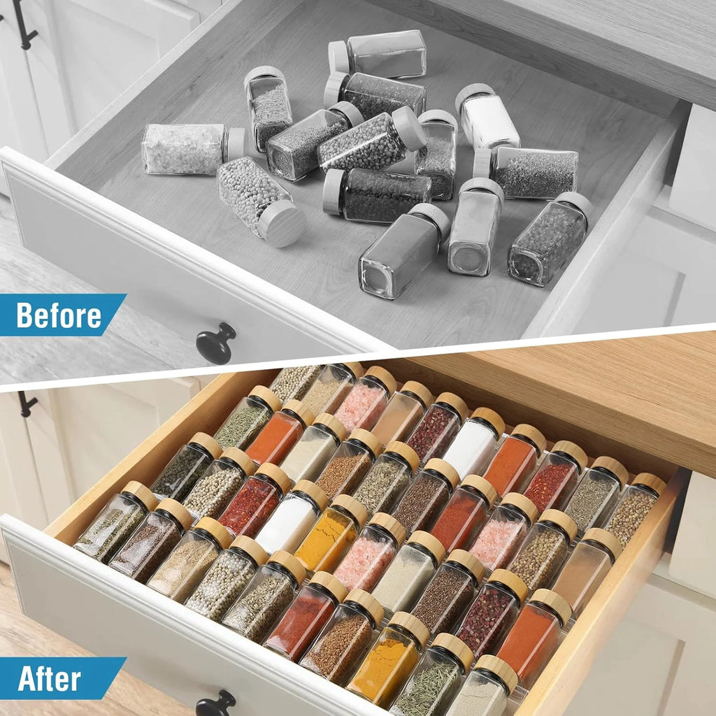 Acrylic 4 Tier Spice Drawer Organizer Rack B3146