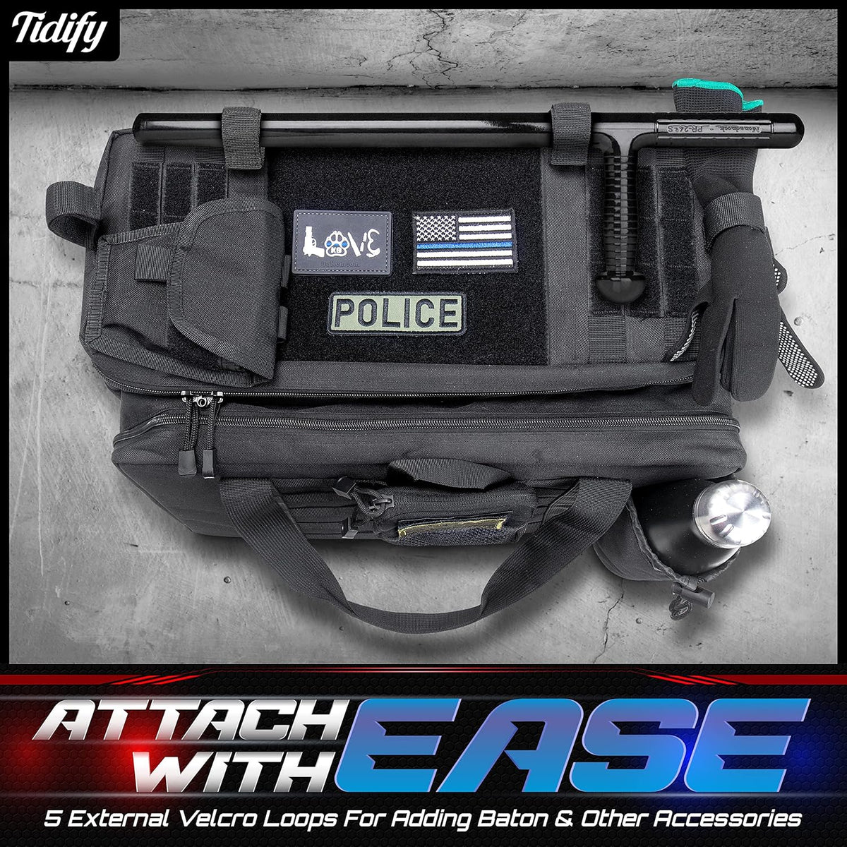 Tactical Gear Bag with MOLLE Organizer, Heavy Duty & Water Resistant J939