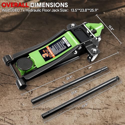 3 Ton Low Profile Steel Hydraulic Floor Jack E39758