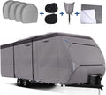 Waterproof 500D Travel Trailer Cover with 4 Tire Covers X351