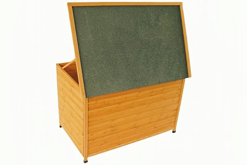 Natural Wooden Doghouse with Elevated Floor S7034
