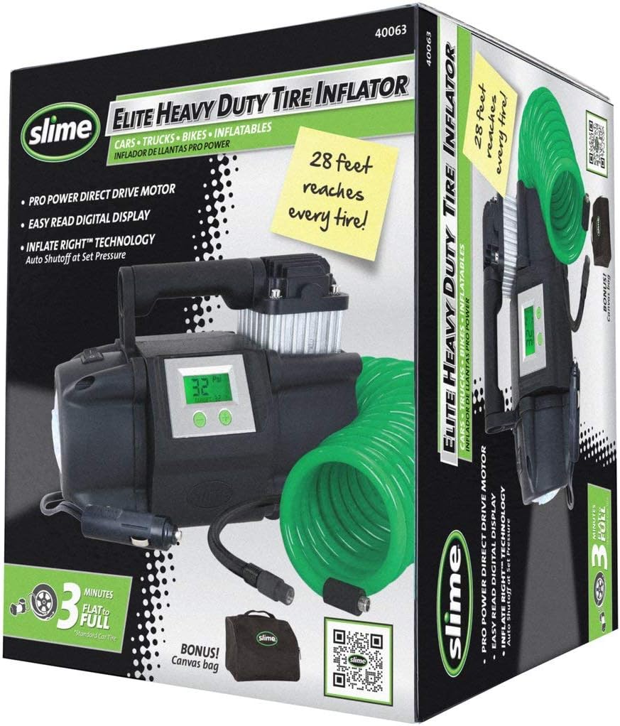 Portable 12V Tire Inflator Air Compressor with Digital Display F460