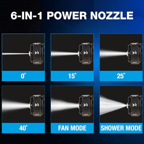 Portable Cordless Pressure Washer with 6-in-1 Nozzle L881751