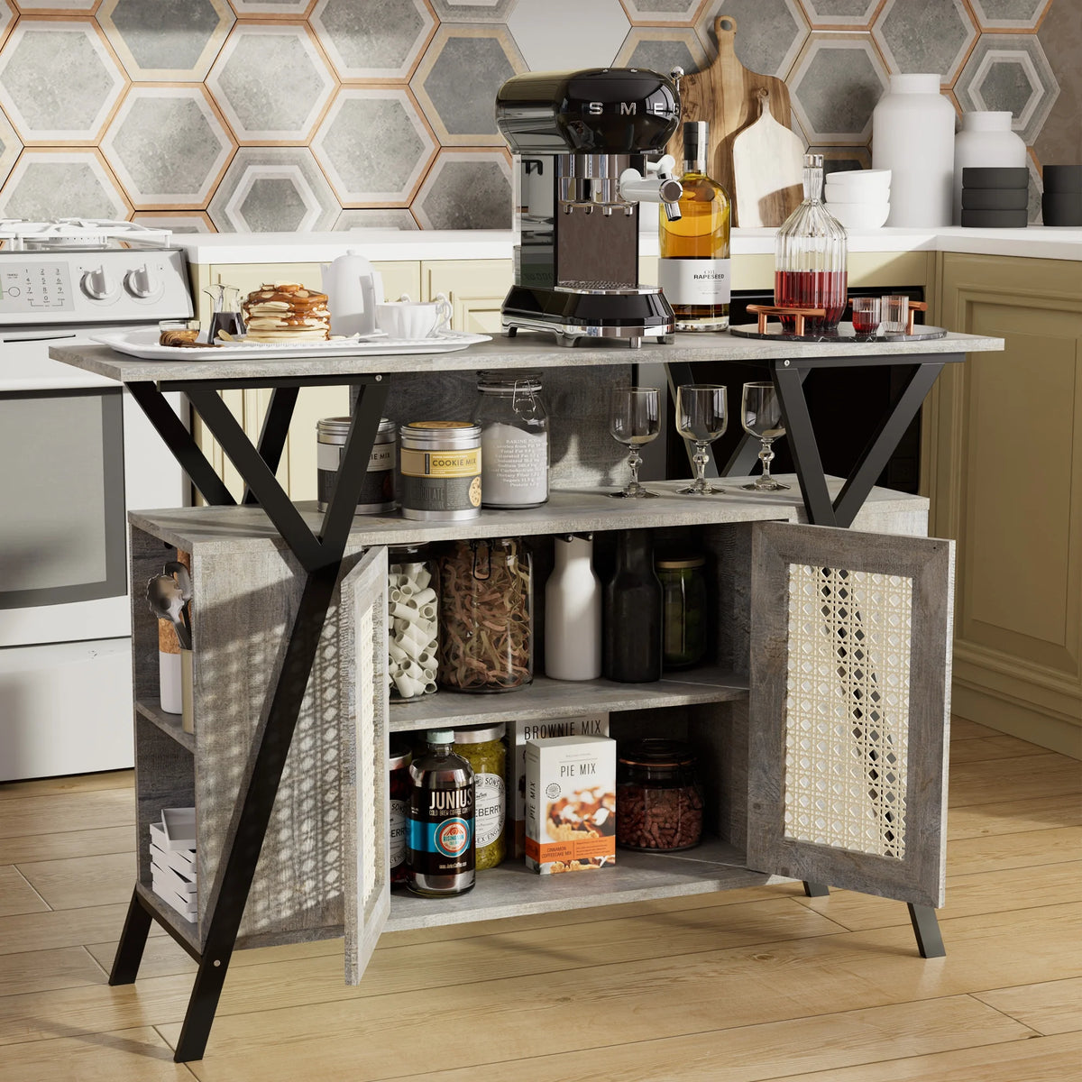 Entrance Storage Cabinet with Adjustable Shelves L2333