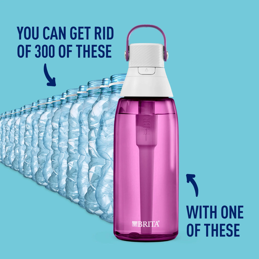 Brita Premium Leak Proof Filtered Water Bottle, Orchid, 36 oz L2749