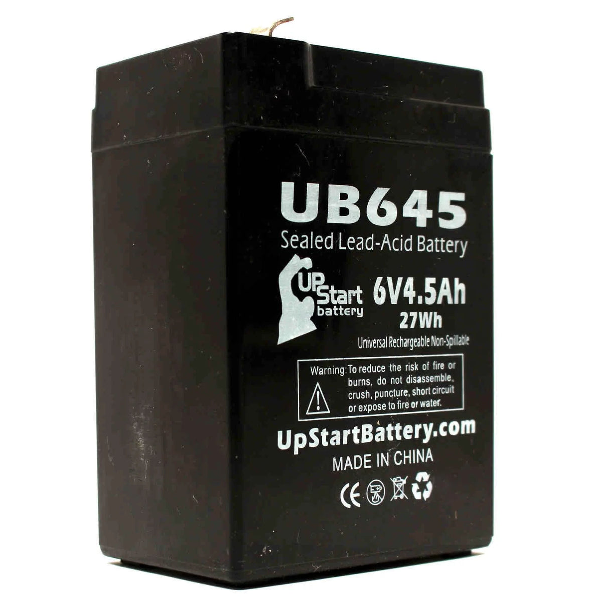 6V 4.5Ah Sealed Lead Acid Battery 3 Pack with F1 to F2 Terminal Adapters T9789