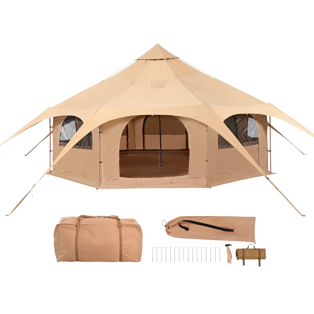 Canvas 4 Seasons Bell Tent with Stove Jack R690