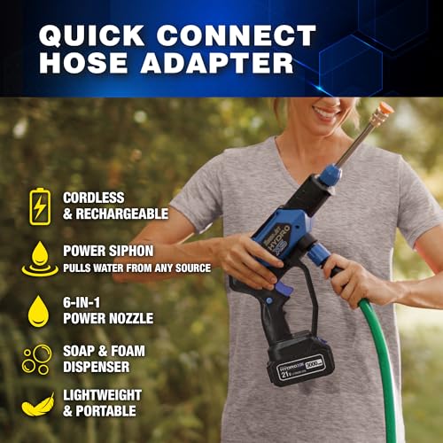 Portable Cordless Pressure Washer with 6-in-1 Nozzle L881751