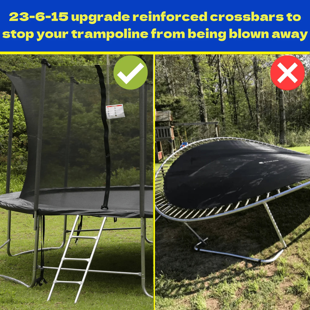 16FT Outdoor Trampoline with Basketball Hoop and Ladder M756270