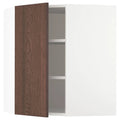 Corner Wall Cabinet with Shelves, White J395027