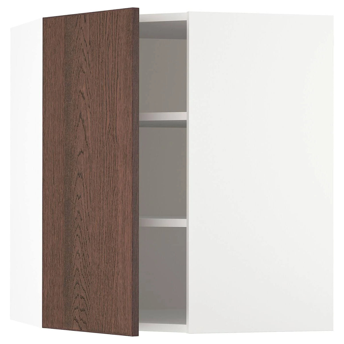 Corner Wall Cabinet with Shelves, White J395027