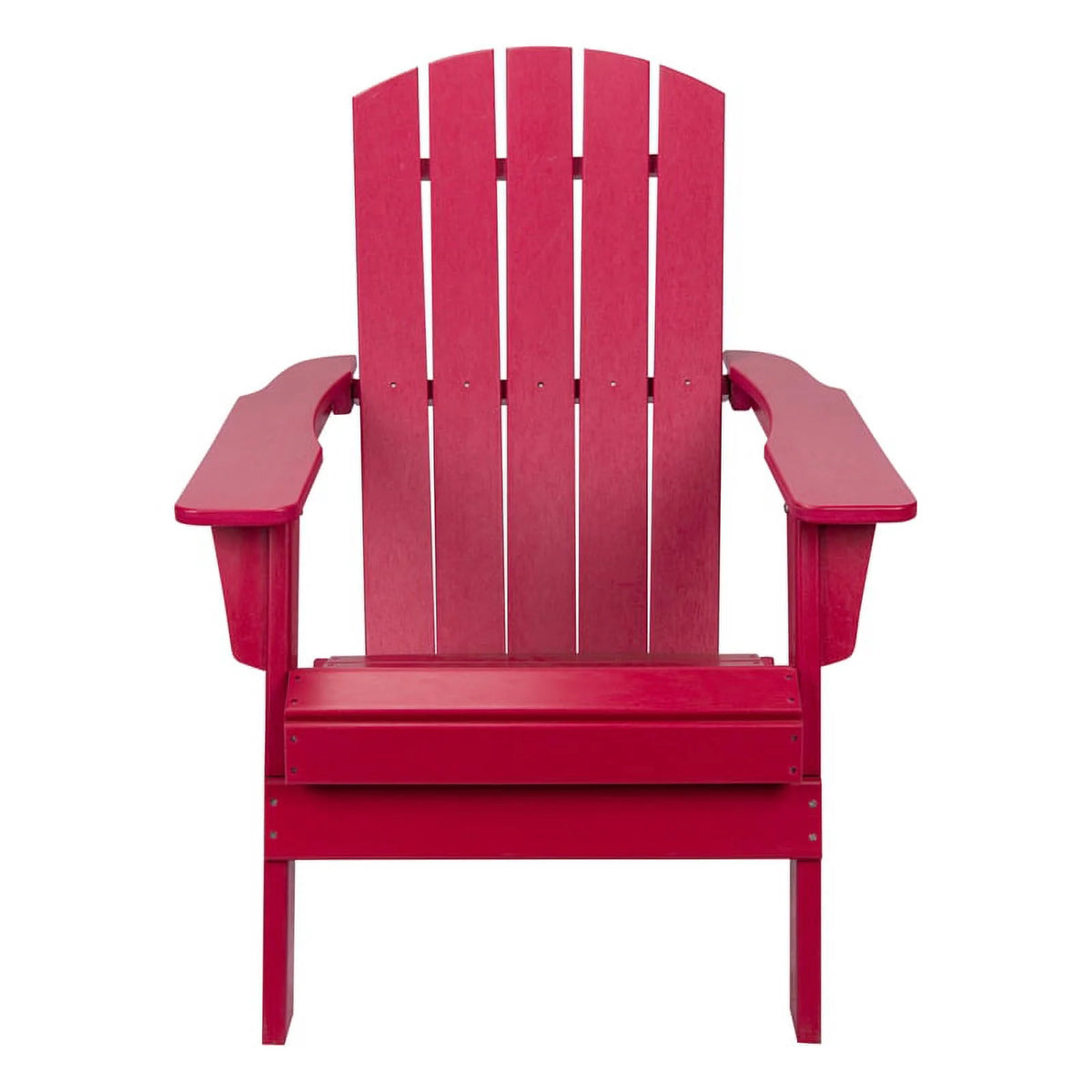 Red All-Weather Resin Folding Adirondack Chair Y542296