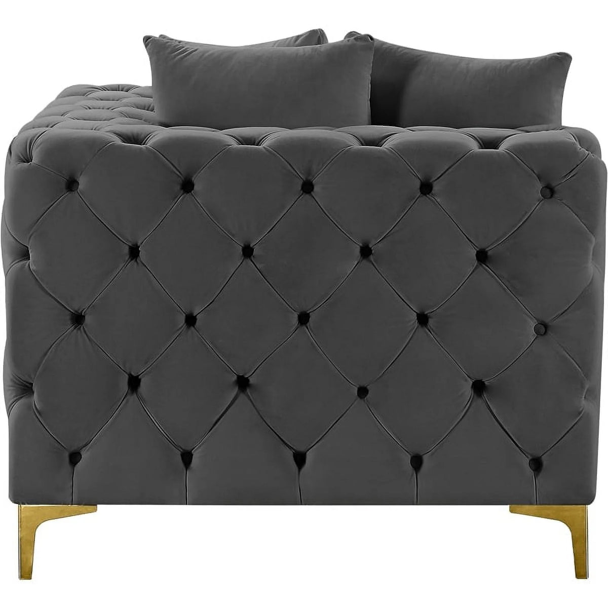 Grey Velvet Corner Chair R97001