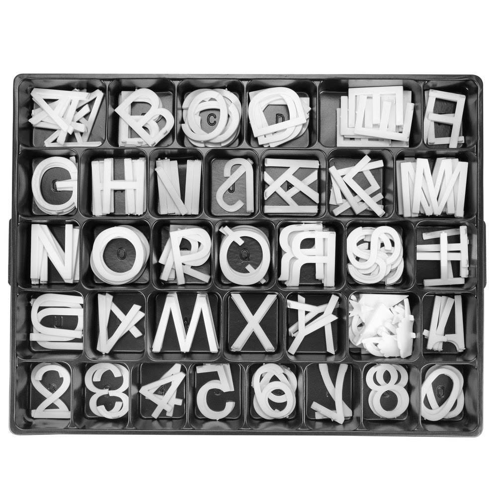 White Helvetica Letters E685