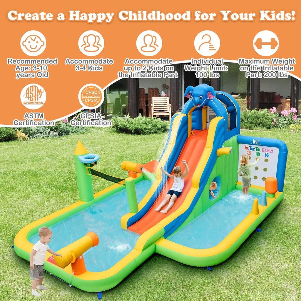 Inflatable Water Slide with 950W Blower J2635