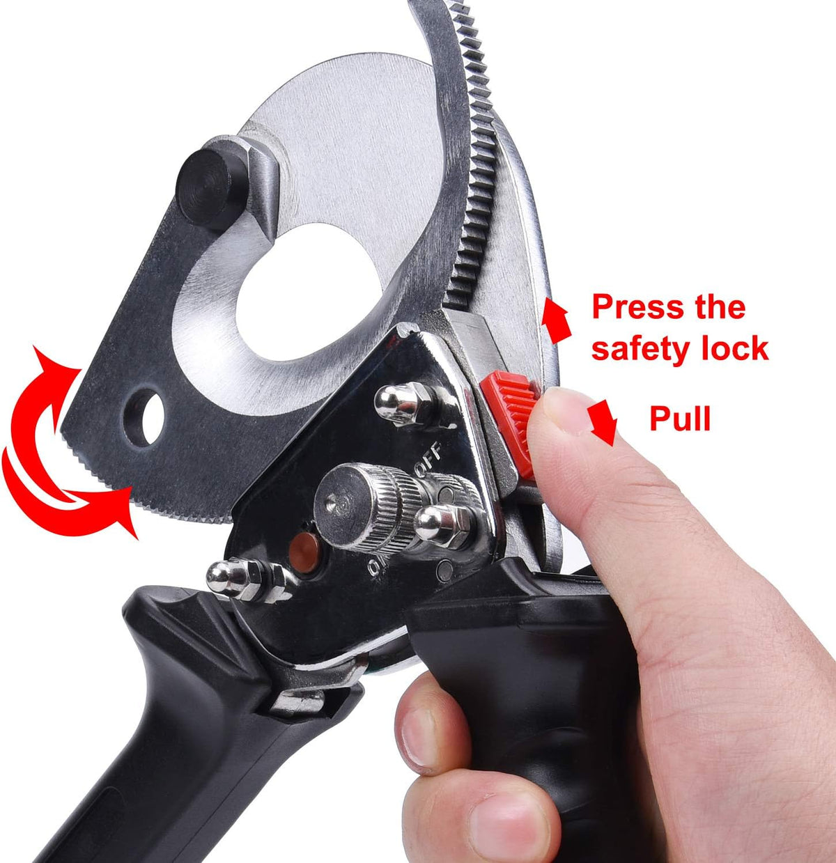 Ratchet Cable Wire Cutter, Steel Blades, 9.4Inch Pack of 2 B790