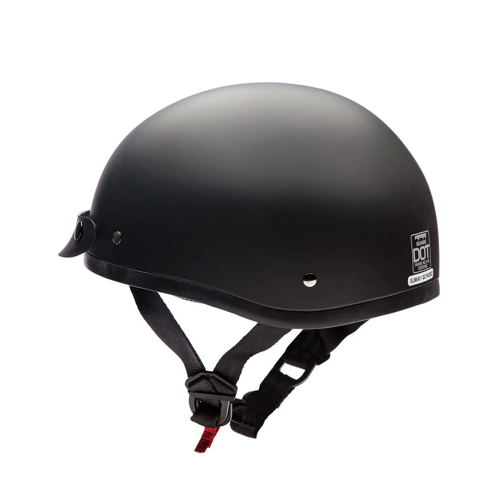 Matte Black Motorcycle Half Helmet with Goggles G793