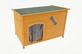 Natural Wooden Doghouse with Elevated Floor S7034