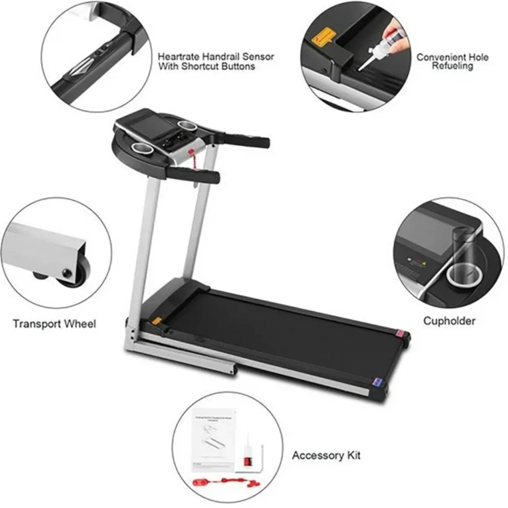 Silver Treadmill with 10 HD Touchscreen and 36 Preset Programs F4743