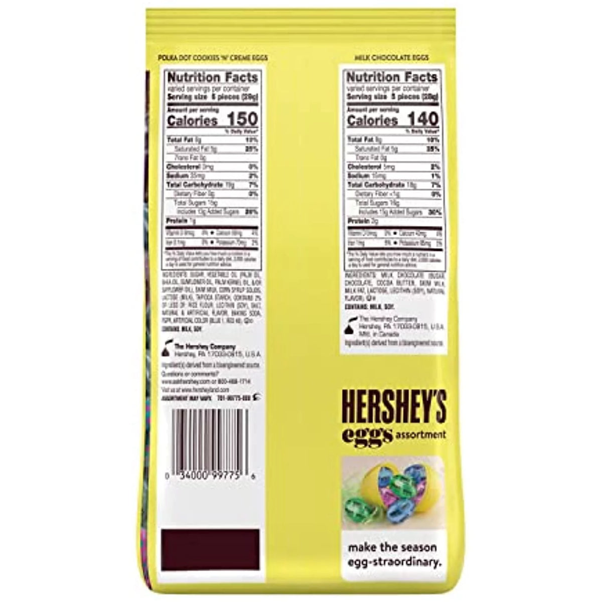 Chocolate And White Creme Eggs Assortment Candy 28.18 Oz L1226