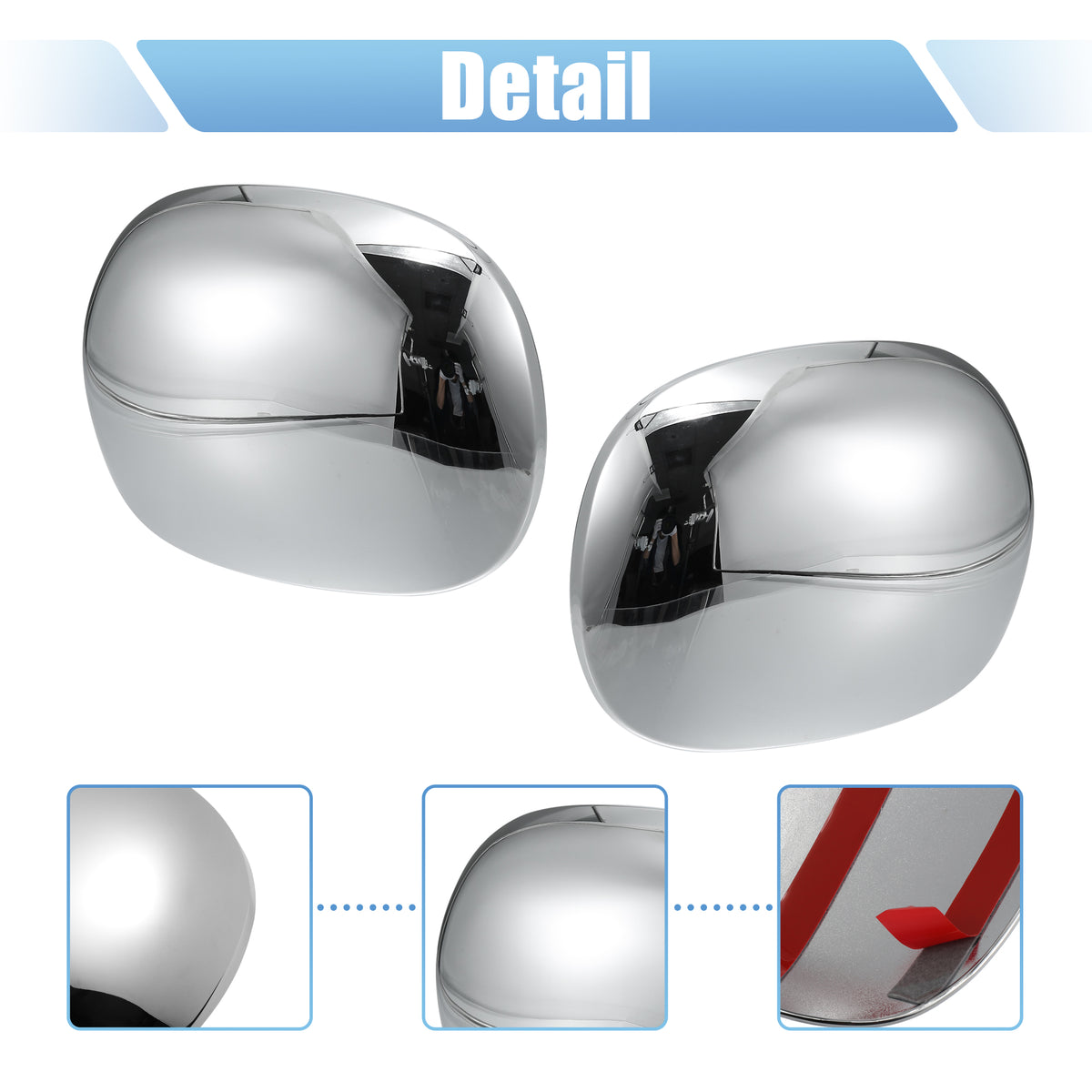 Pair Chrome Plated Power Mirror Cover Cap for Lincoln Navigator 1998-2002 for Ford F-150 1997-2003 F90936
