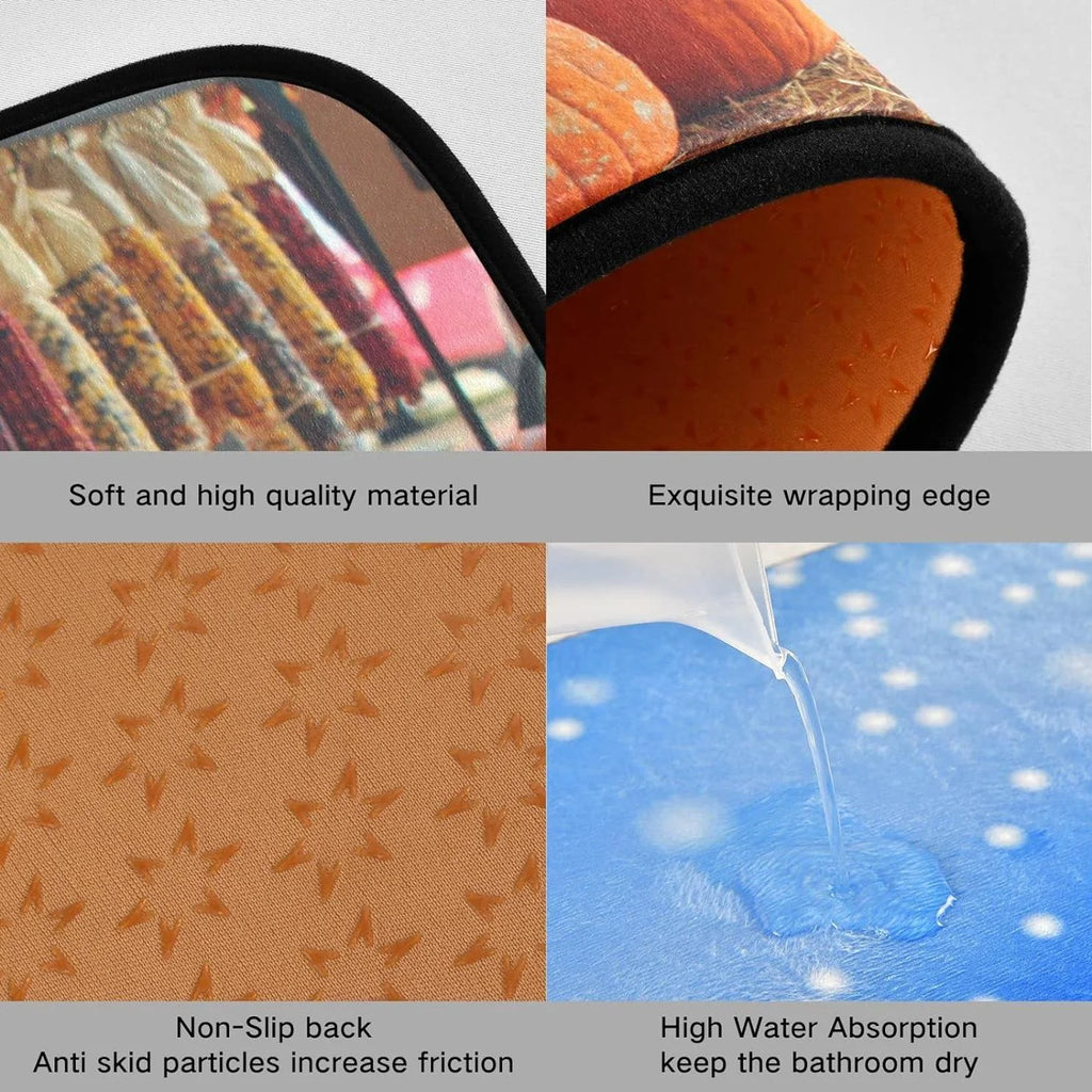 Kitchen Rugs Set of 2 Washable Floor Runner Area Rug Z868722