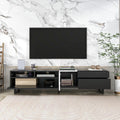 Black TV Stand with Double Storage Space Z703