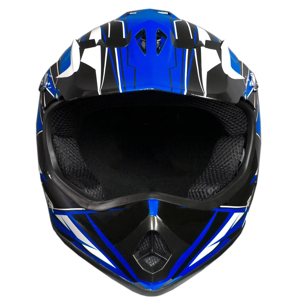 Youth Motocross ATV Off-Road Helmet DOT Approved Blue V928