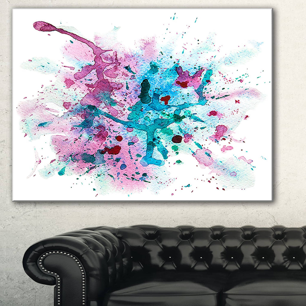 Multi Abstract Watercolor Canvas Print - 40 in. x 30 in. V53088