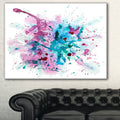 Multi Abstract Watercolor Canvas Print - 40 in. x 30 in. V53088