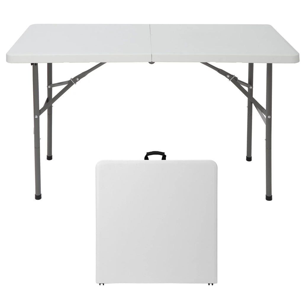 4FT White Plastic Folding Table J517832