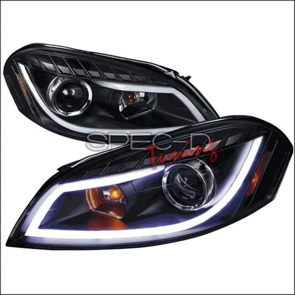 Black LED Strip Bar Projector Headlights Left + Right Pair Q662751