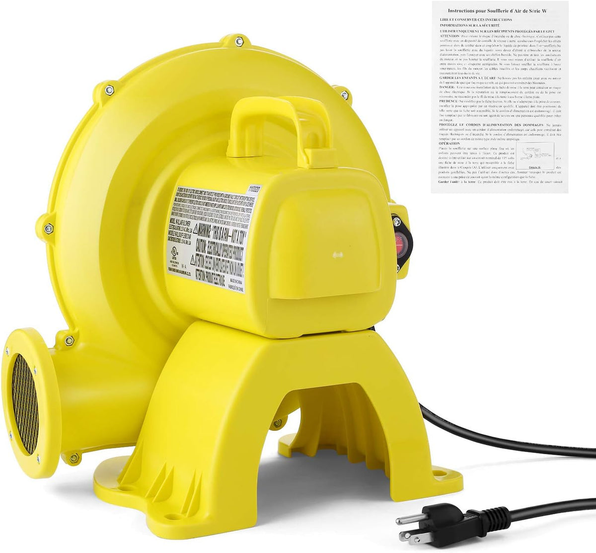 Yellow Commercial Inflatable Blower 750W 1HP V724385