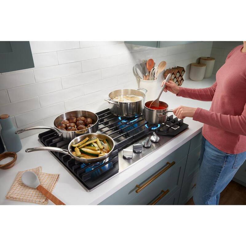 5-Burners Recessed Gas Cooktop in White M32853