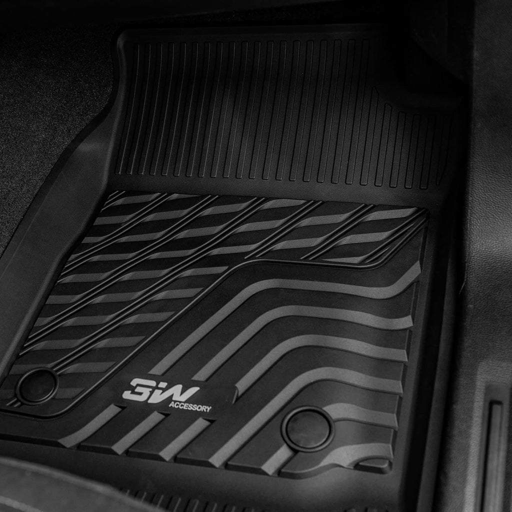 Black TPE All Weather Floor Mats 1st and 2nd Row Full Set L227691