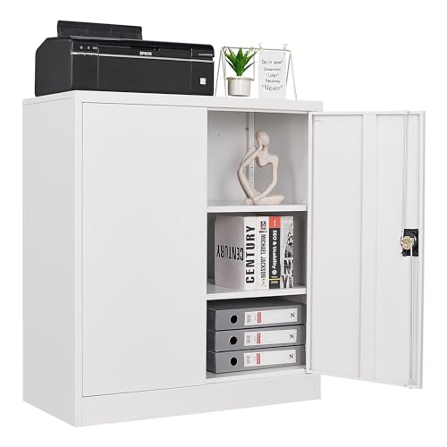 Black Metal Storage Cabinet with Wheels and Adjustable Shelves Q33546