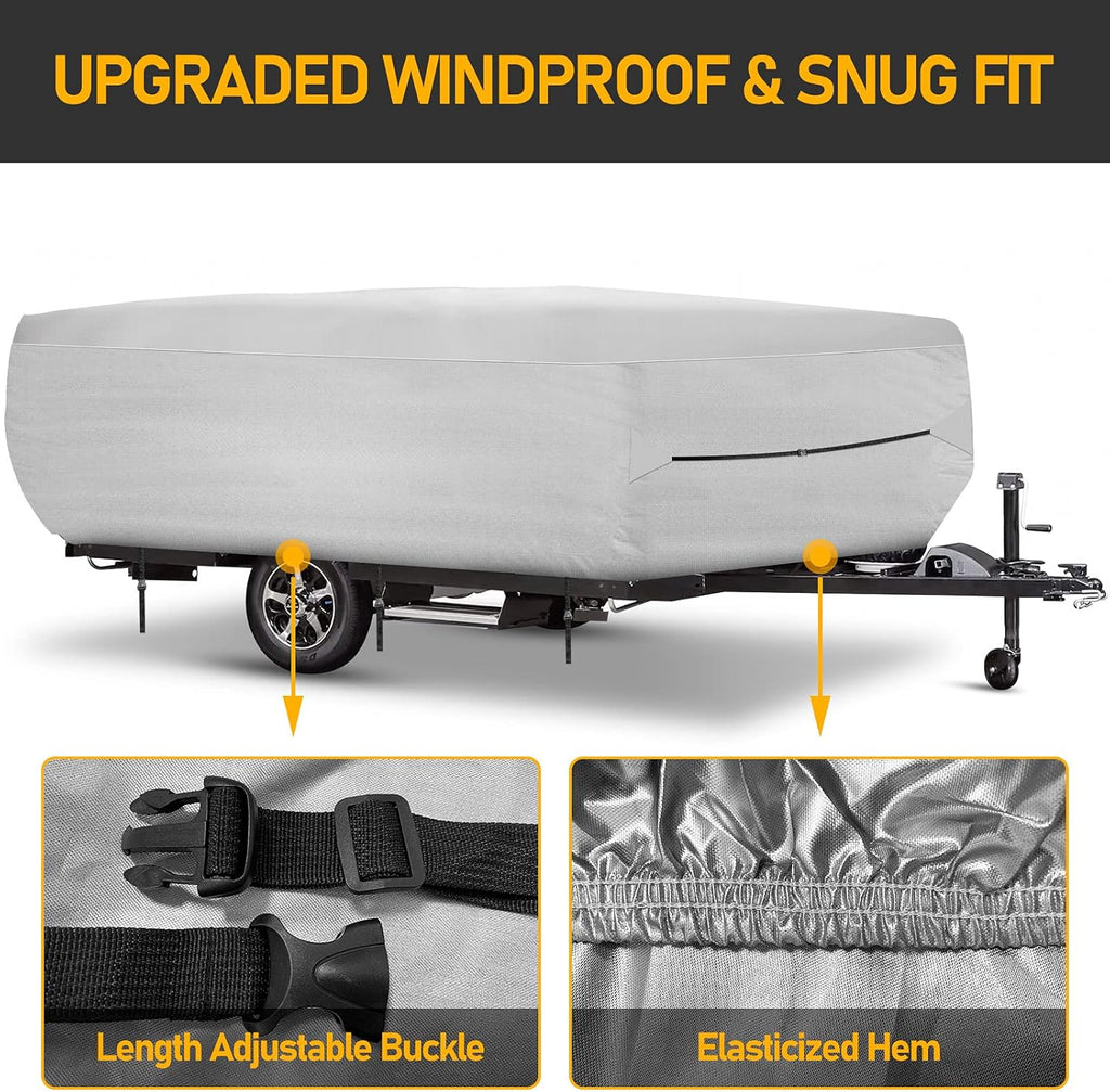 520D Oxford Pop-Up Camper Cover Fits 16'-18' Waterproof UV-Proof M79820
