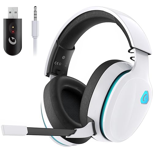 Black 2.4GHz Wireless Gaming Headphones with Noise Canceling Mic C37409